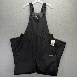 Arctix Essential Bib Overalls Mens Large Black Insulated Snow Pants Ski